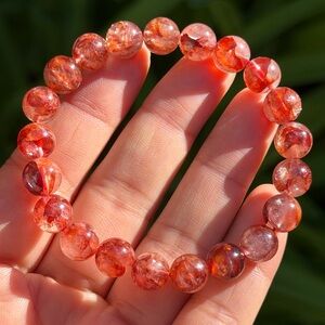 9mm stretchable fire quartz bracelet‎ 0603